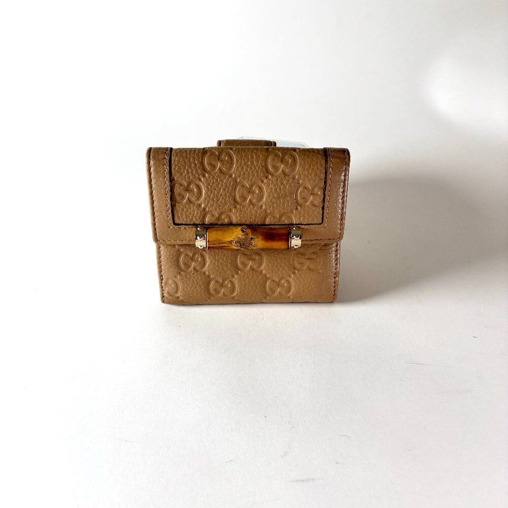Vintage Gucci GG Bamboo Leather Wallet